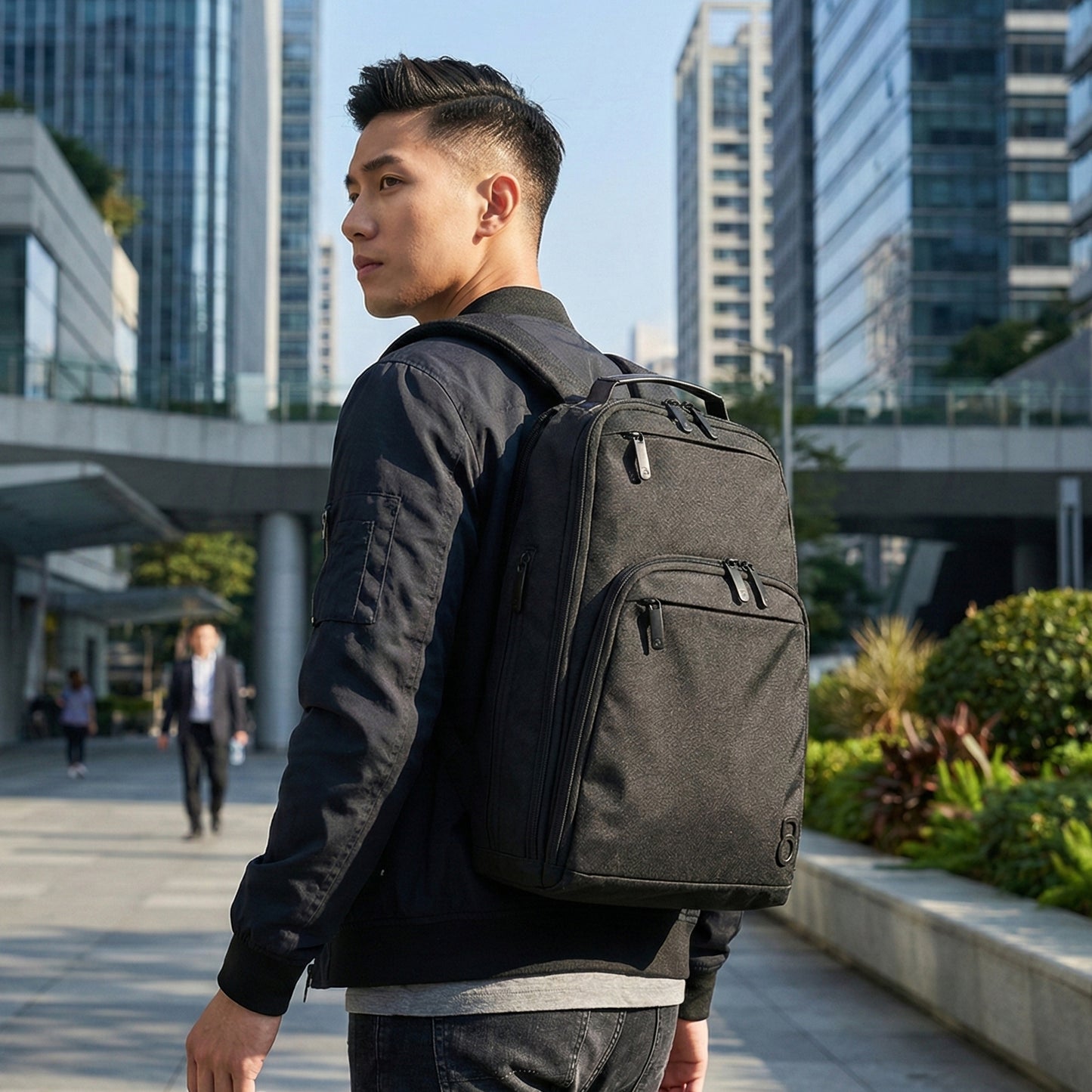 G-RO Backpack LITE in Black Nylon